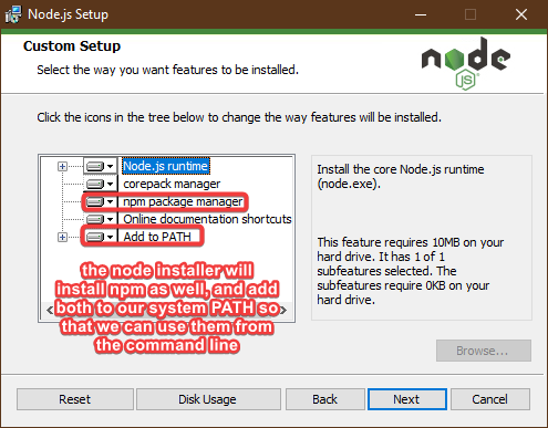 Node installer